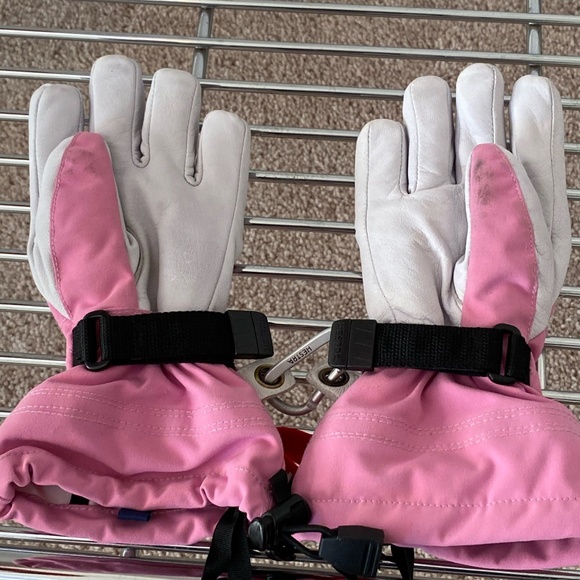 Hestra Kids Mittens - Pink and White - Picture 2 of 3